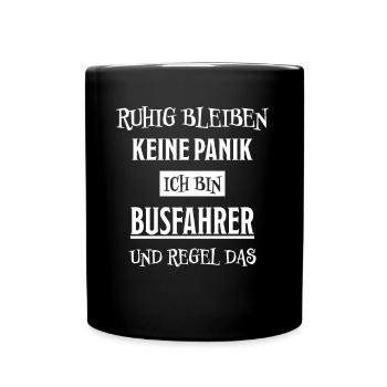 Busfahrer Beruf Lustiger Spruch Busfahrer Geschenk - Tasse einfarbig - Schwarz - Vorne