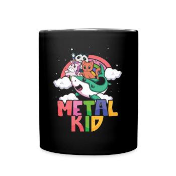 Requin Licorne Panda Chat Amour Musique Rock Métal Enfant - Mug uni - noir - Devant