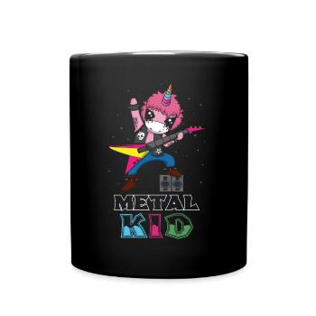 Rocker Licorne Guitare Métal Kid Musique Heavy Rock - Mug uni - noir - Devant