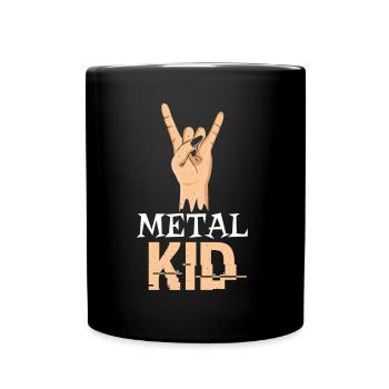 Rock Hand Music Lover Guitarist Rocker Metal Kid - Tasse einfarbig - Schwarz - Vorne