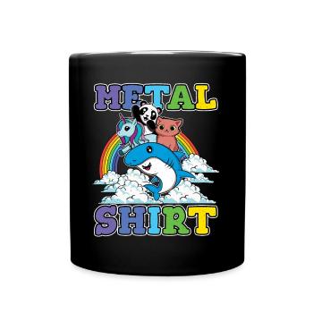 Licorne Requin Panda Chat Amour Musique Rock Métal - Mug uni - noir - Devant