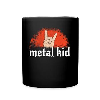 Rocker Sign Rock Hand Music Lover Little Metal Kid - Full Colour Mug - black - Front