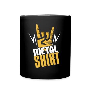 Rock Sign Rocker Hand Metal Love Metal Lover - Tasse einfarbig - Schwarz - Vorne