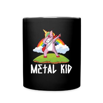 Guitar Metal Kid Music Heavy Rock Dab Unicorn - Tasse einfarbig - Schwarz - Vorne