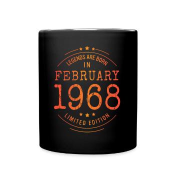 Anniversaire Février 1968 Edition Limitée Millésime - Mug uni - noir - Devant