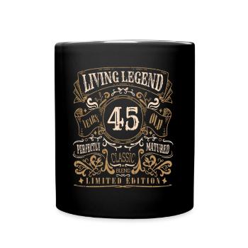 Retro Vintage Birth Whiskey Age 45 Years Old - Full Colour Mug - black - Front