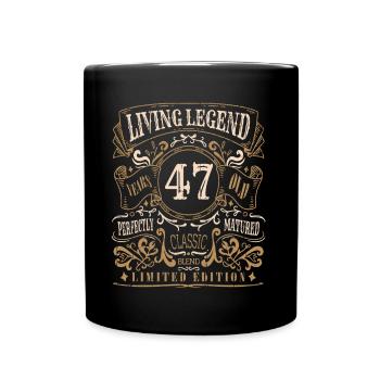 Retro Vintage Birth Whiskey Age 47 Years Old - Full Colour Mug - black - Front