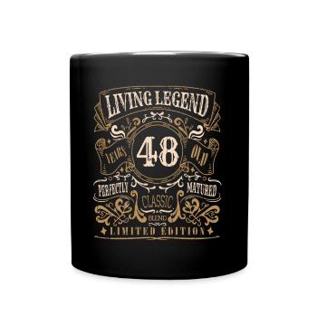 Retro Vintage Birth Whiskey Age 48 Years Old - Full Colour Mug - black - Front