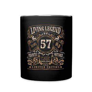 Retro Vintage Birth Whiskey Age 57 Years Old - Full Colour Mug - black - Front