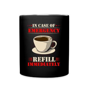 Funny Caffeine Barista Coffee Drinker - Full Colour Mug - black - Front