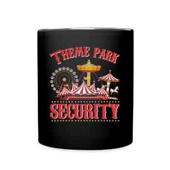 Fun Theme Park Safety Parents Boys - Full Colour Mug - black - Front