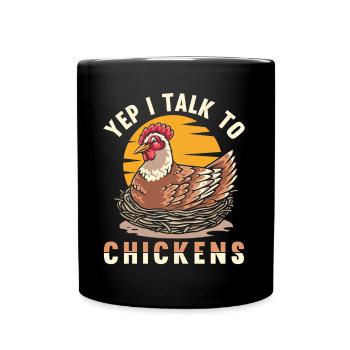 Funny Chicken Farmer Humor Chicken Whisperer - Full Colour Mug - black - Front