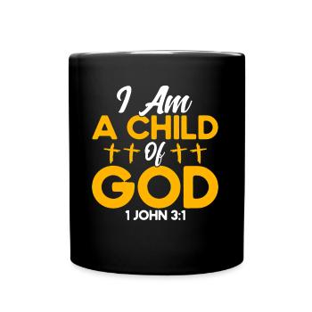 Religiously Inspiring Bible Verse Gift - Full Colour Mug - black - Front