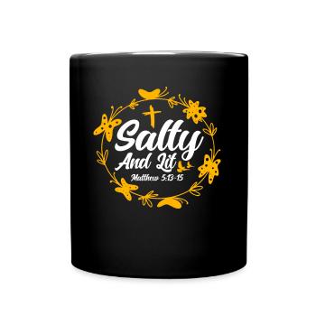 Christian Religious Bible Verse Gift - Full Colour Mug - black - Front