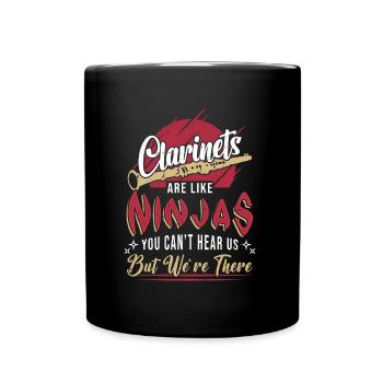Les clarinettes sont comme des ninjas, une fanfare - Mug uni - noir - Devant