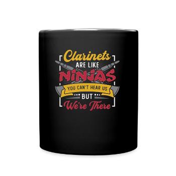 Les clarinettes sont comme des ninjas, une fanfare - Mug uni - noir - Devant