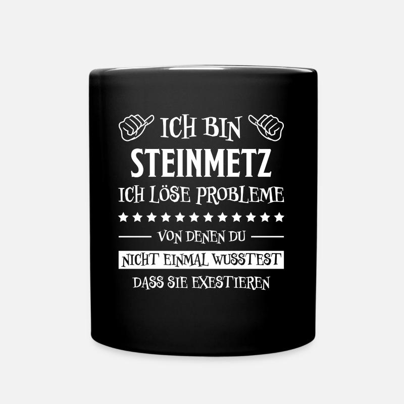 Steinmetz Lustiger Spruch Kunst Steinmetz Geschenk - Tasse einfarbig - Schwarz
