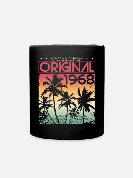 Original 1968 Vintage Jahrgang Geburtstag Geschenk - Tasse einfarbig - Schwarz