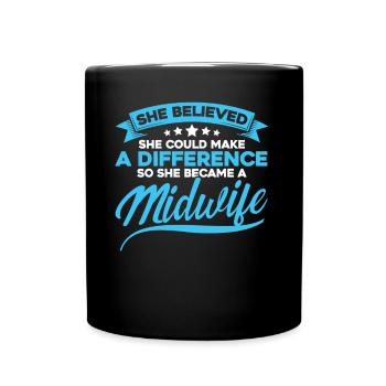 Doula Obstétricien Cadeau - Mug uni - noir - Devant