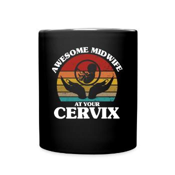 Doula Geburtshelferin Geburtshelfer Geschenk - Tasse einfarbig - Schwarz - Vorne