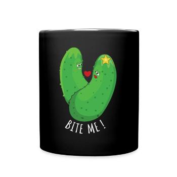 Pickle Adult Valentines Joke Hearts Valentines - Mug uni - noir - Devant