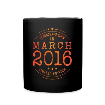 Anniversaire Mars 2016 Edition Limitée Millésime - Mug uni - noir - Devant