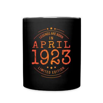 Anniversaire Avril 1923 Edition Limitée Millésime - Mug uni - noir - Devant
