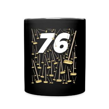 76 Balais Cadeau Drôle Anniversaire Homme Ou Femme - Mug uni - noir - Devant