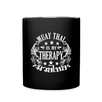 Muay Thai est mon idée cadeau de boxe thaïlandaise thérapeutique - Mug uni - noir - Devant