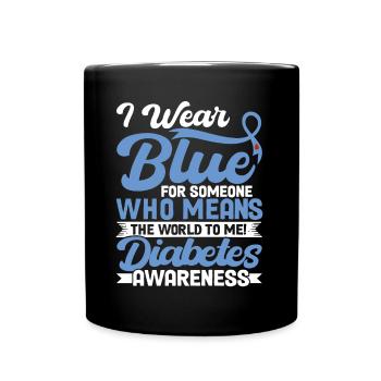 Diabetes heilen Diabetes Monat Jugendlicher Diabet - Tasse einfarbig - Schwarz - Vorne