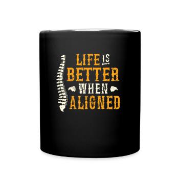Das Leben Ist Besser, Weil ich Chiropraktiker bin - Tasse einfarbig - Schwarz - Vorne