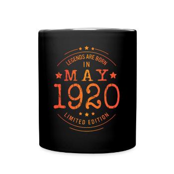 Birthday May 1920 Limited Edition Vintage - Full Colour Mug - black - Front