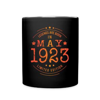 Birthday May 1923 Limited Edition Vintage - Full Colour Mug - black - Front