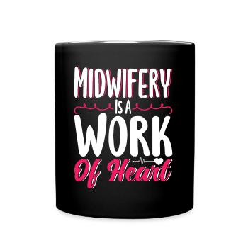 Geburtshelferin Geburtshelfer Doula Geschenk - Tasse einfarbig - Schwarz - Vorne