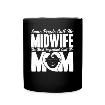 Sage-femme LD Travail Obstétricien Cadeau - Mug uni - noir - Devant