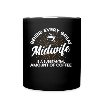 Obstétricien Doula Cadeau de sage-femme - Mug uni - noir - Devant