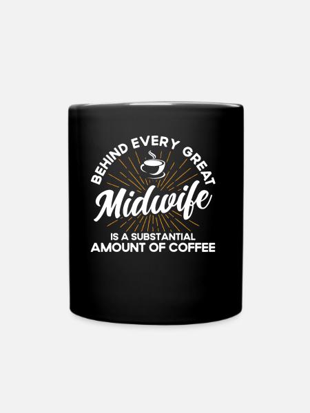 Geburtshelfer Doula Hebamme Geschenk - Tasse einfarbig - Schwarz