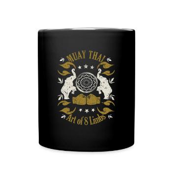 Muay Thai Art De 8 Limites Fighter Gift Idea - Mug uni - noir - Devant