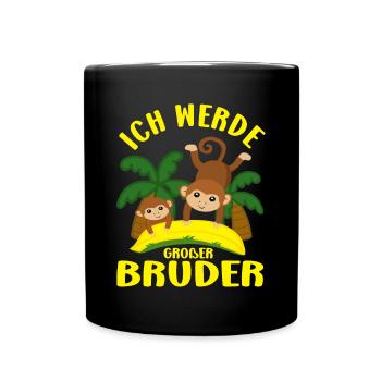 Großer Bruder Ritter Geschwister Kind Nachwuchs - Tasse einfarbig - Schwarz - Vorne