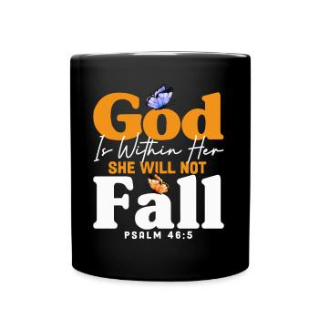 Inspiring Christian Jesus God Gift - Full Colour Mug - black - Front