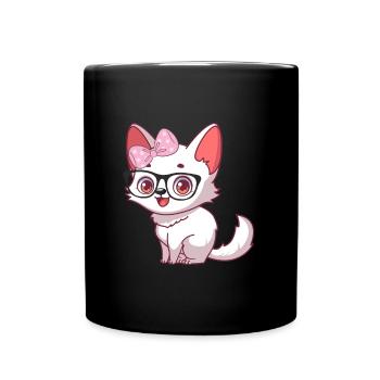 Niedlicher Polarfuchs - Tasse einfarbig - Schwarz - Vorne