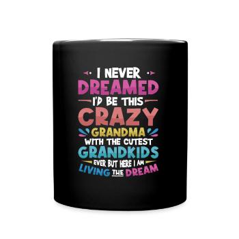 Une grand-mère fière aime ses petits-enfants - Mug uni - noir - Devant