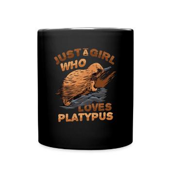 Girls Platypus Lover - Nur Ein Mädchen, Das Liebt - Tasse einfarbig - Schwarz - Vorne