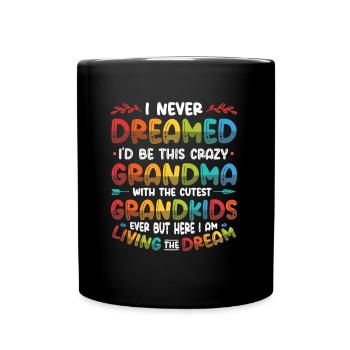 Une grand-mère fière aime ses petits-enfants - Mug uni - noir - Devant