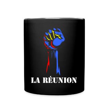 Puissance Drapeau La Reunion Cadeau Homme - Mug uni - noir - Devant