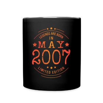 Birthday May 2007 Limited Edition Vintage - Full Colour Mug - black - Front