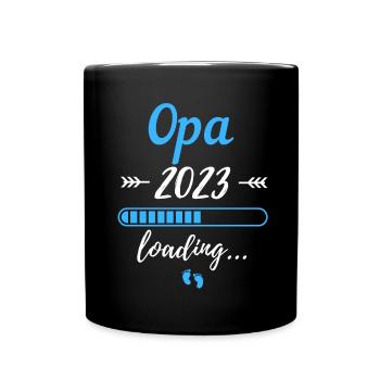 Grand-père 2023 Grpßvater Grossesse de grand-père enceinte - Mug uni - noir - Devant