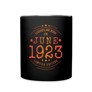 Anniversaire Juin 1923 Edition Limitée Millésime - Mug uni - noir - Devant