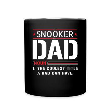 Snooker Papa Vater Spruch - Tasse einfarbig - Schwarz - Vorne