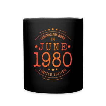 Anniversaire Juin 1980 Edition Limitée Millésime - Mug uni - noir - Devant